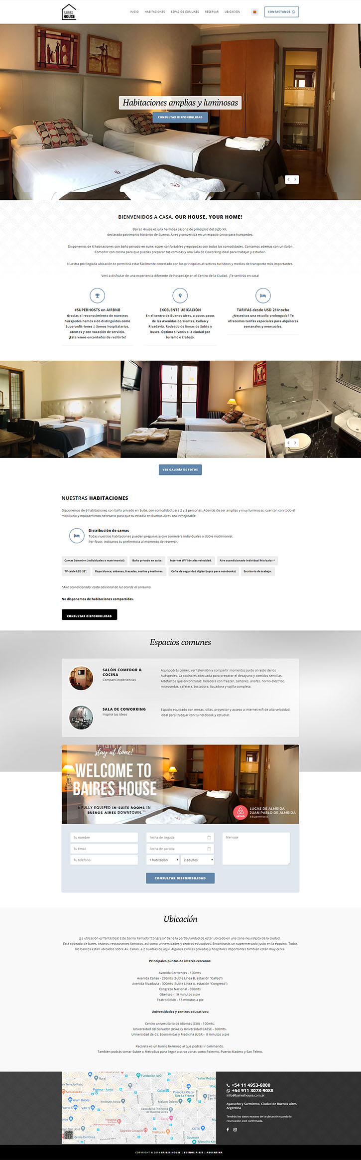 Baires House app interior